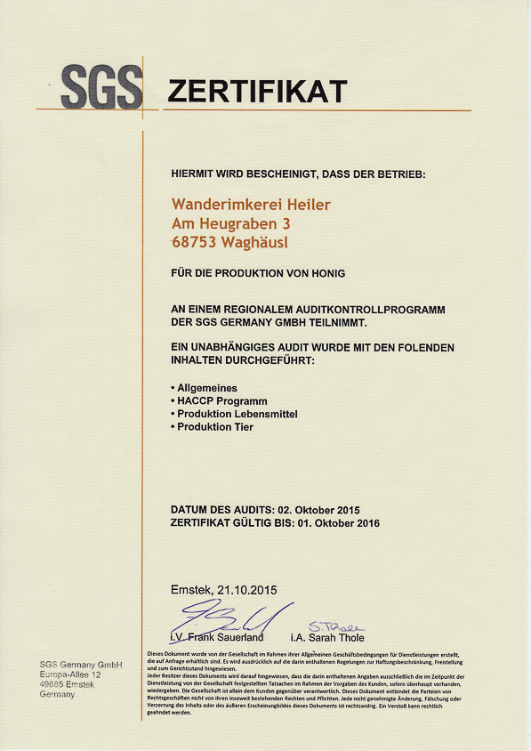 LebensmittelZertifikat